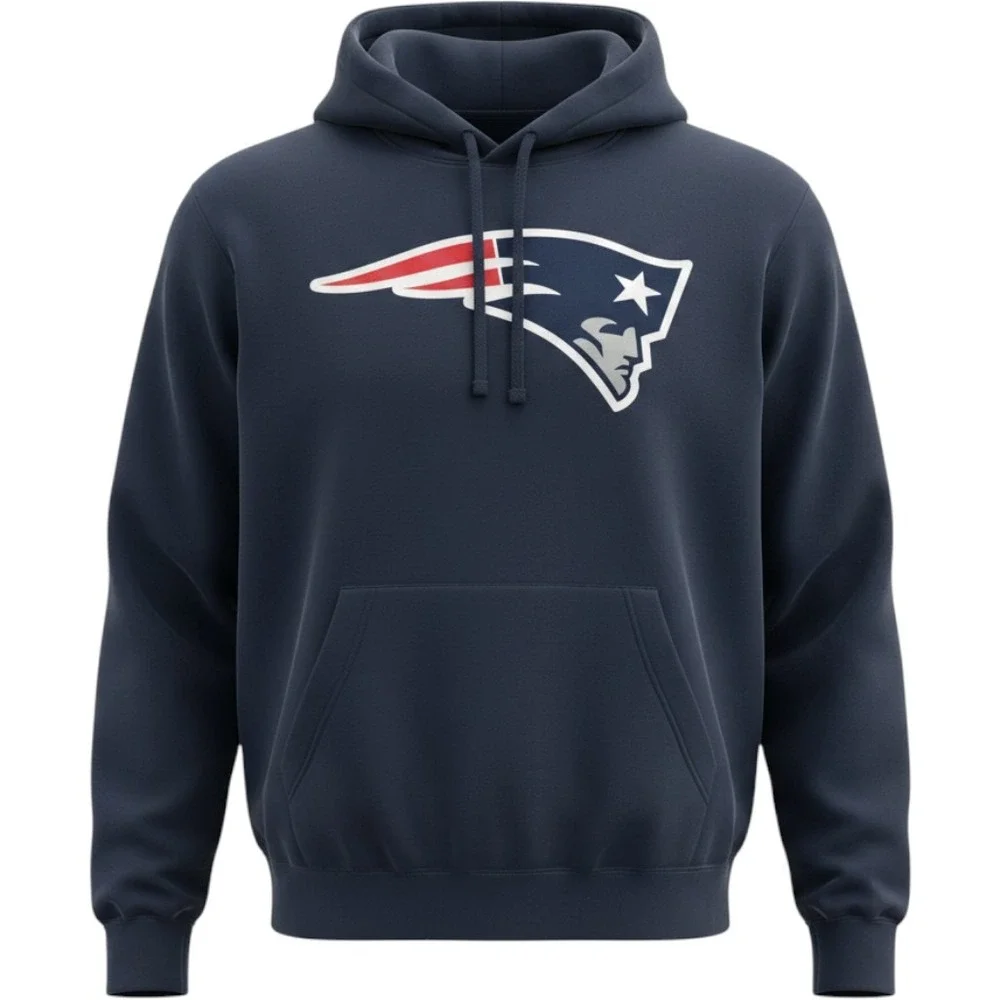 Nike New England Patriots Drake Maye 10 Hoodie Mens Small Navy Blue NFL Pullover